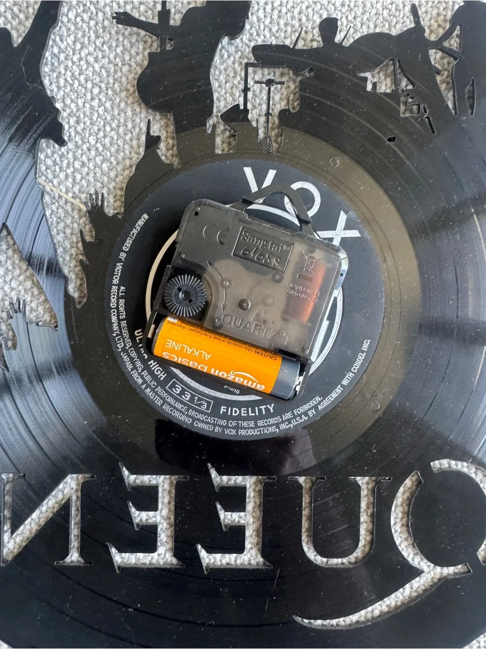Queen Vinyl Record Wall Clock – Rock Band Decor – Handmade Upcycled LP Clock